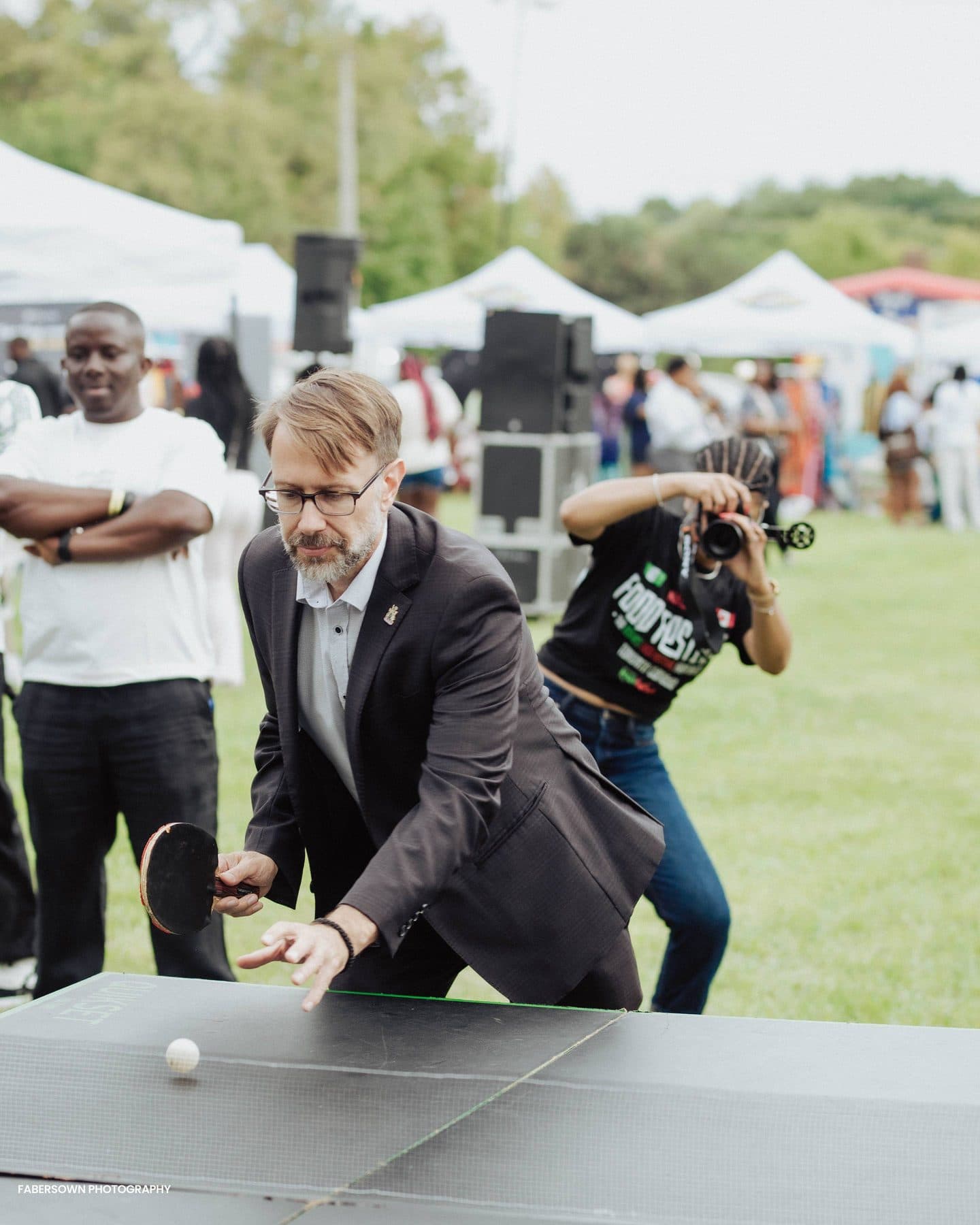Festival attendee dancing